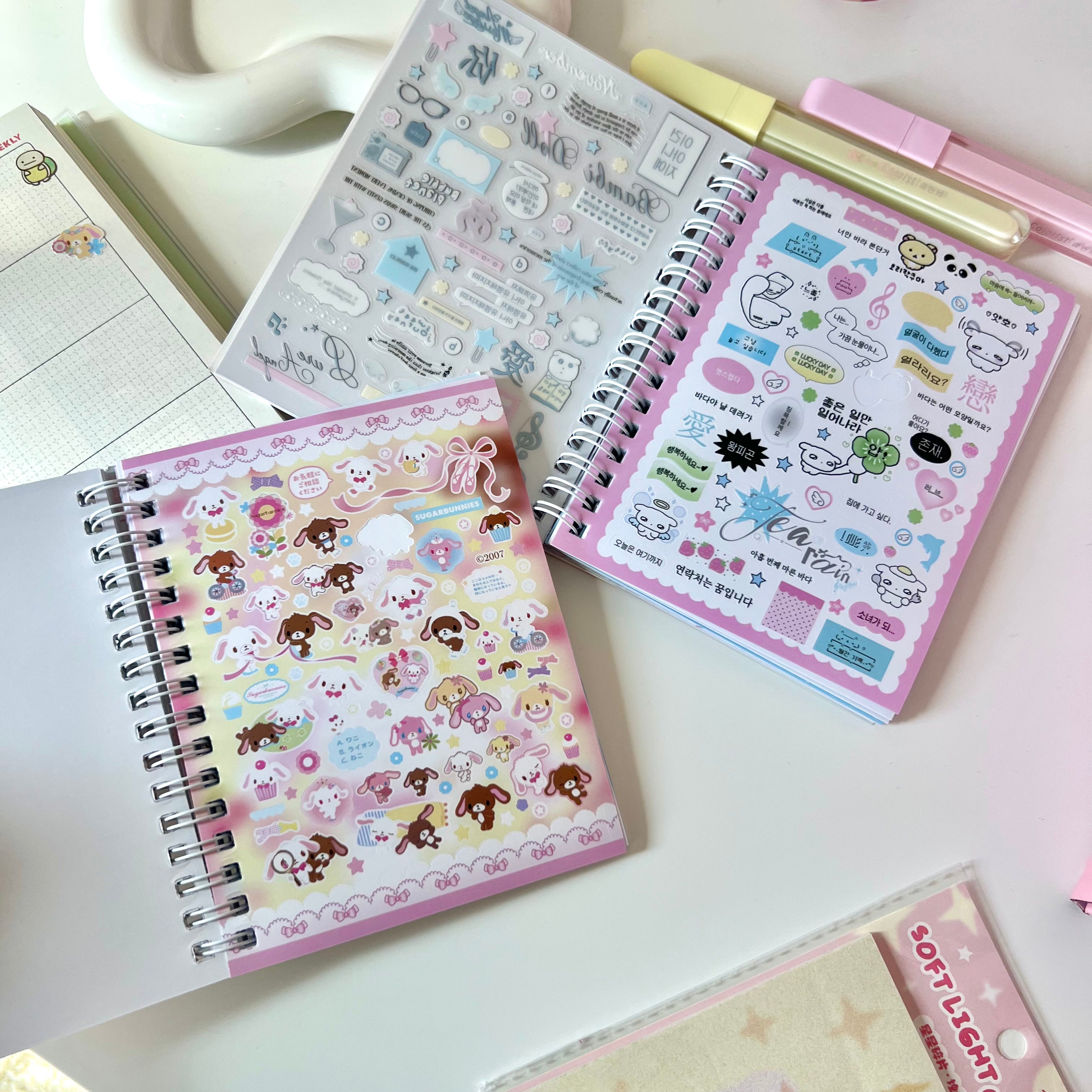 Cute Sticker Book for Journaling and Scrapbooking, 32 Pages